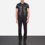 Atlas Moto Black Leather Vest - Image 5