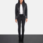 Adalyn Quilted Black Leather Biker Jacket - Image 6