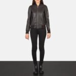 Ava Ma-1 Brown Leather Bomber Jacket - Image 4